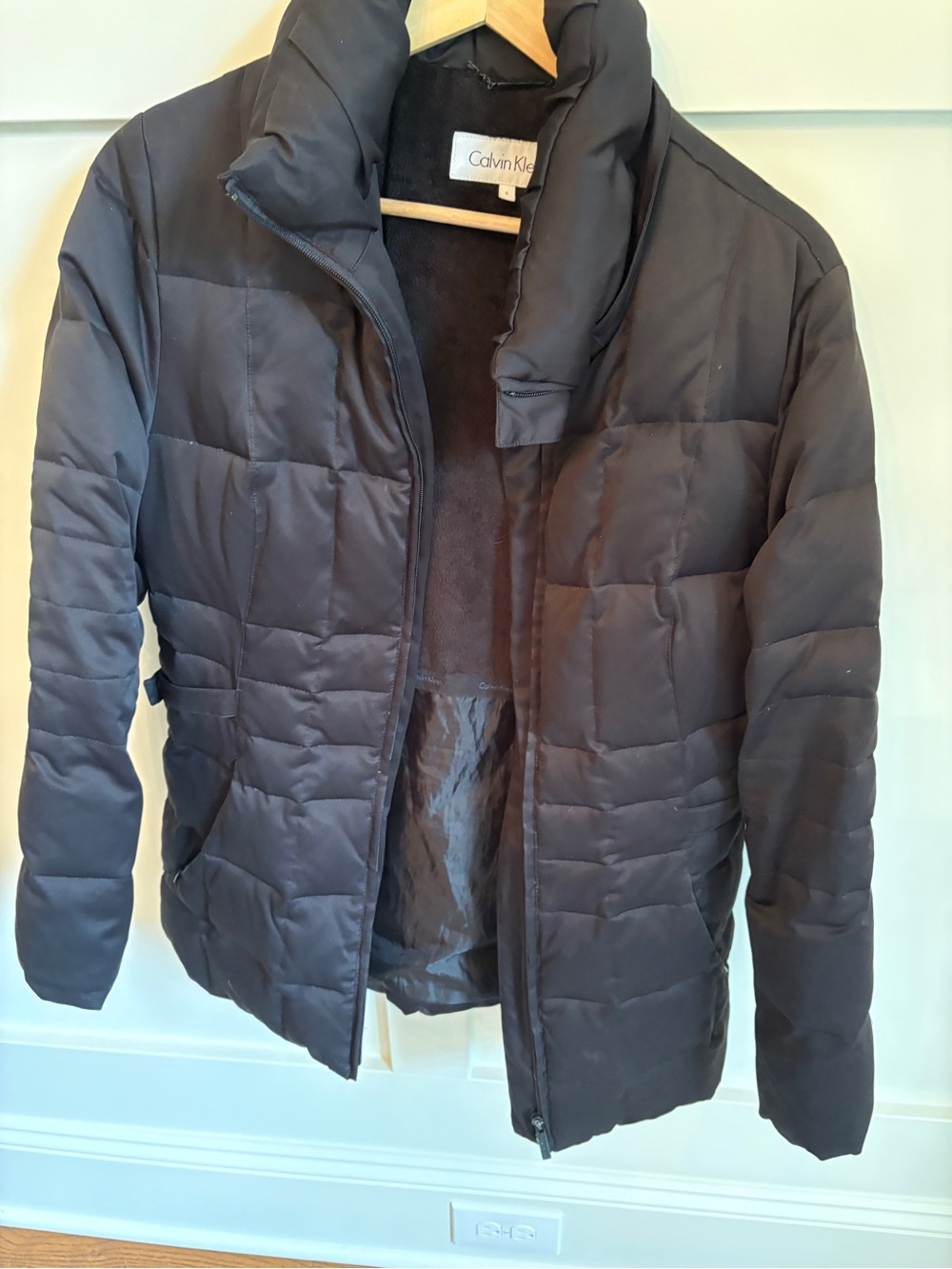Calvin Klein Black Quilted Puffer Coat